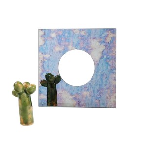 Osłona szklana lustro antyczne Morena 15x15 pojedyncza pod kontakt gniazdko