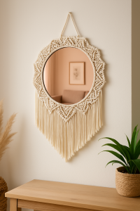 Lustro miedziane do makramy - okrągłe - różne wymiary