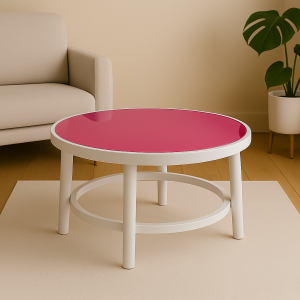 Szyba na stół stolik różowa fuksja lacobel 4 mm okrągła