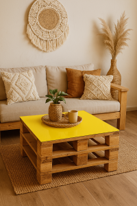 Szyba na stół stolik żółta lacobel 4 mm kwadratowa