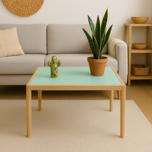 Szyba na stół stolik zielona pastelowa lacobel 4 mm kwadratowa